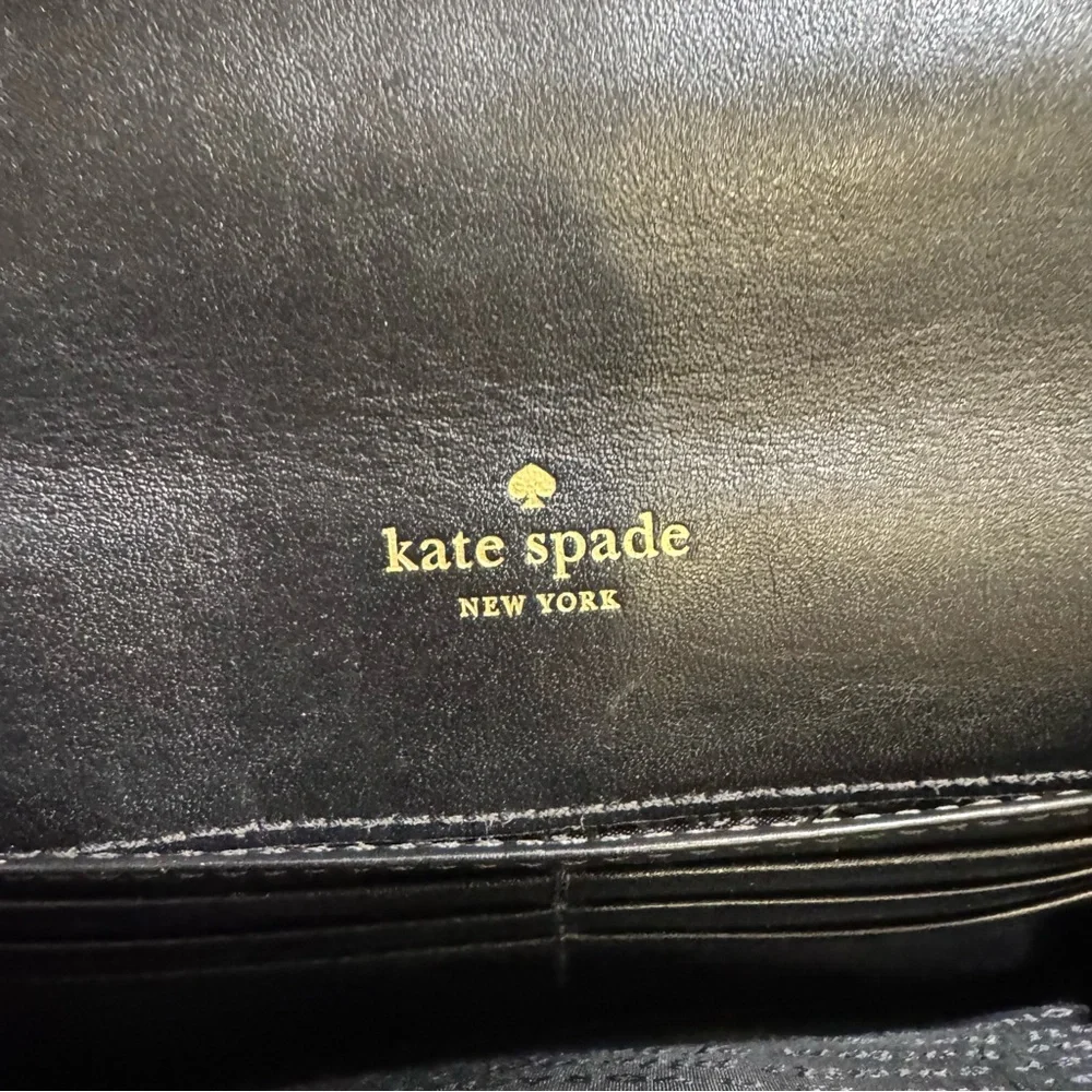 Kate Spade Black Harlow‎ Algonquin Leopard Wallet